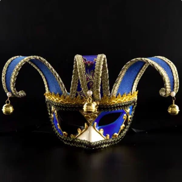 מסכת עז חצי פנים עם קרניים לליל כל הקדושים