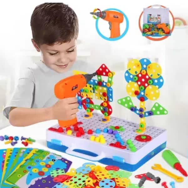 ערכת צעצועים חינוכית לילדים – מקדחה וכלי עבודה