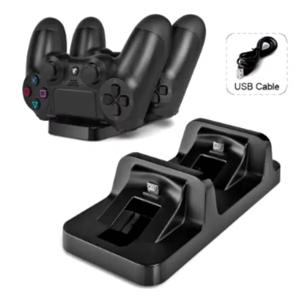 תחנת טעינה כפולה עבור בקרי פלייסטיישן 4