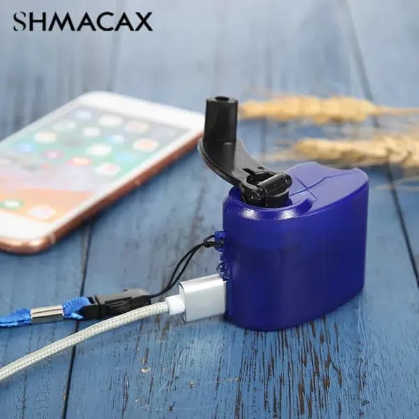 מטען חירום ידני עם ארכובה לדינמו 5.5V