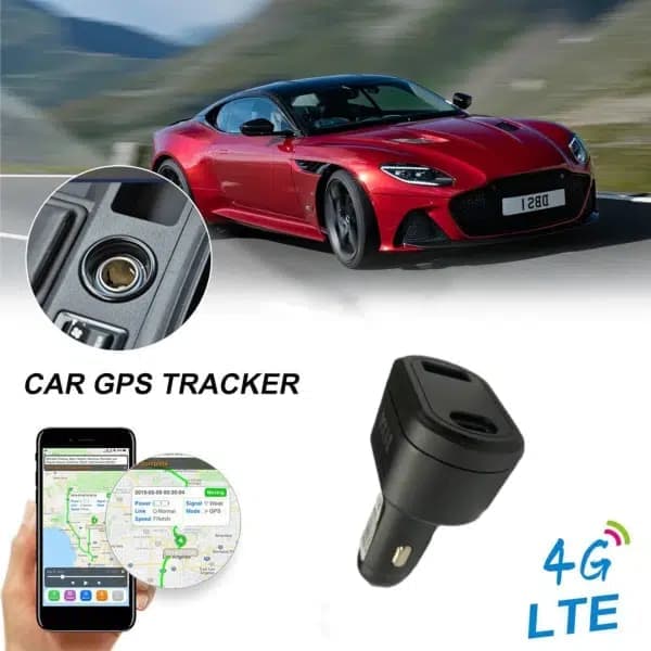 מטען רכב ST-909 כפול USB עם GPS ואפליקציה למעקב