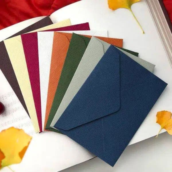 מעטפות לחתונה ועבור הזמנות – חבילה של 10 יחידות בעיצוב קנבס