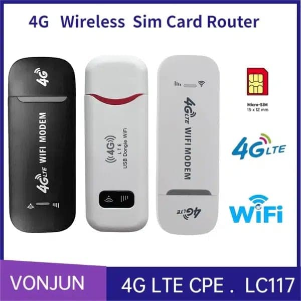 נתב 4G/5G אלחוטי 150Mbps USB – כרטיס SIM נייד ל-Hotspot פס רחב