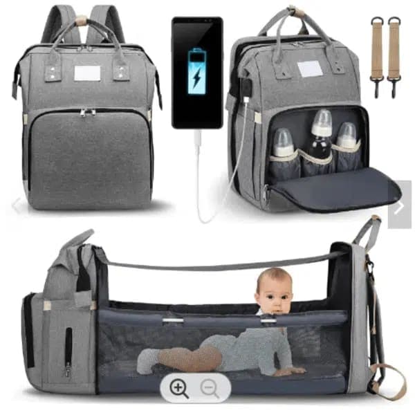 תיק טיטול מתקפל עם מיטת תינוק