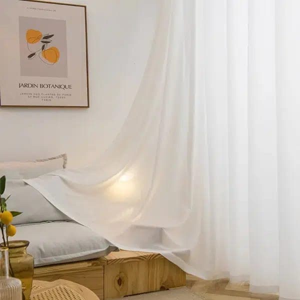 וילון טול לבן איכותי Asazal לחלון – עיצוב יוקרתי לחדר שינה וסלון