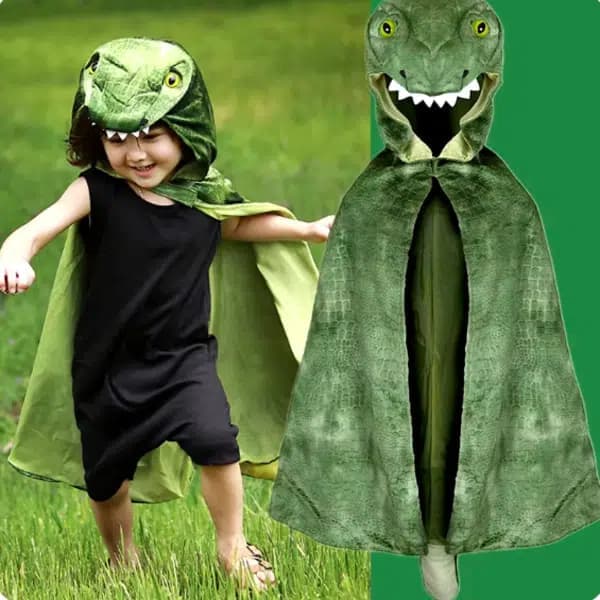 גלימת דינוזאור טריצרטופס ו-T-Rex לילדים