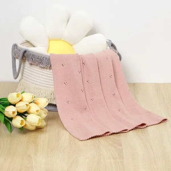 שמיכת תינוק סרוגה רכה במיוחד