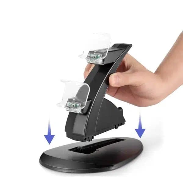 תחנת טעינה כפולה עם תאורת LED לבקרי PS4