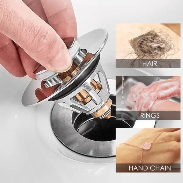 פקק קפיצי לכיורים ואמבטיות