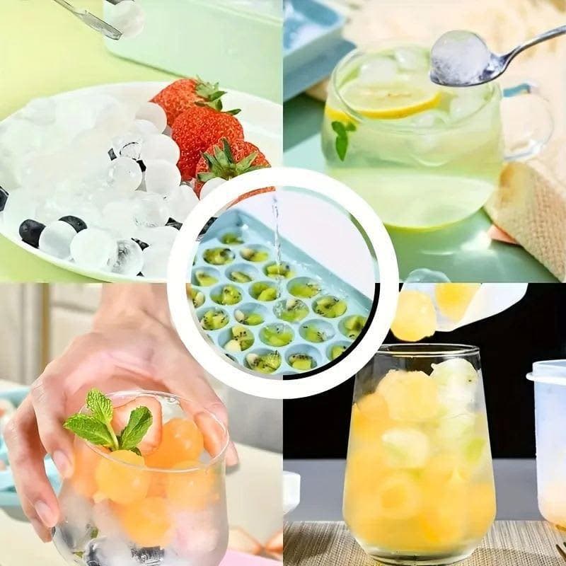 מיני קוביות קרח - 104 כדורים קטנים לקירור מהיר של המשקה שלך